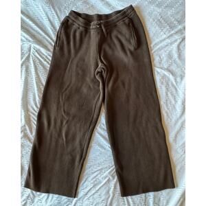 House of Harlow size large brown knit sweats wide legged